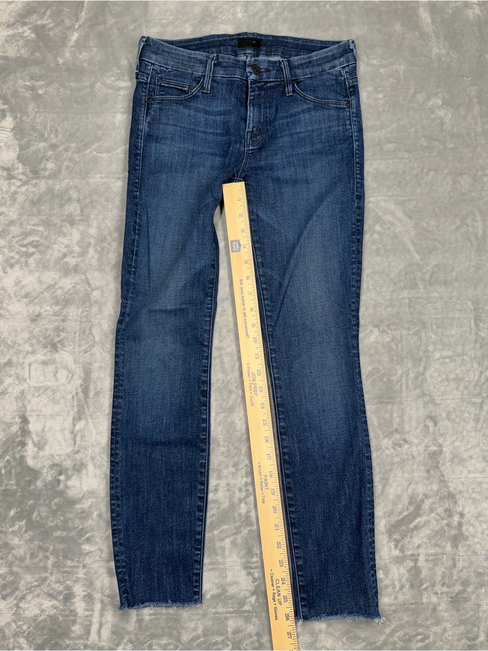 MOTHER The Looker Ankle Fray Jeans in Dark Wash - Picture 11 of 13